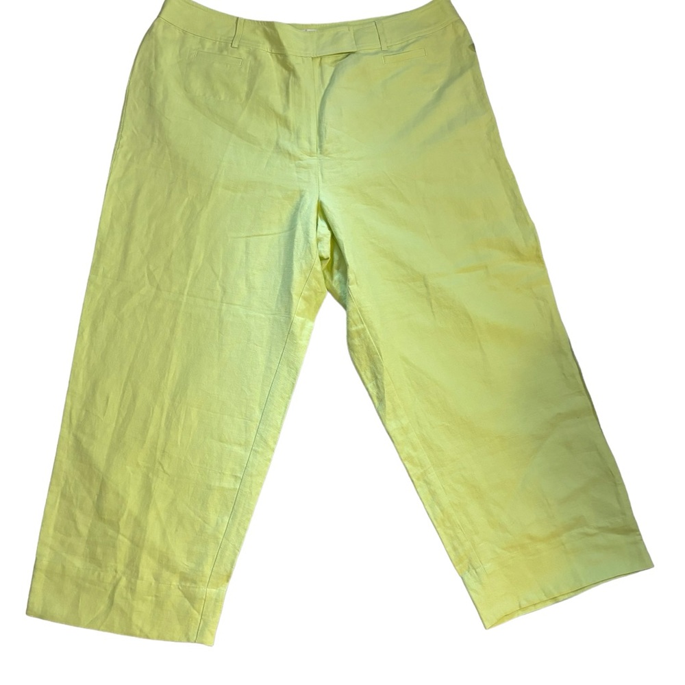 Talbots Women’s Lime Green‎ Irish Linen blend Pants Size 20 (NWT)